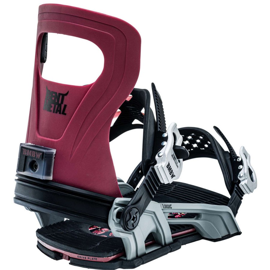 Snow * | Bent Metal Logic 2023 Men'S Snowboard Bindings Uction In Price Red