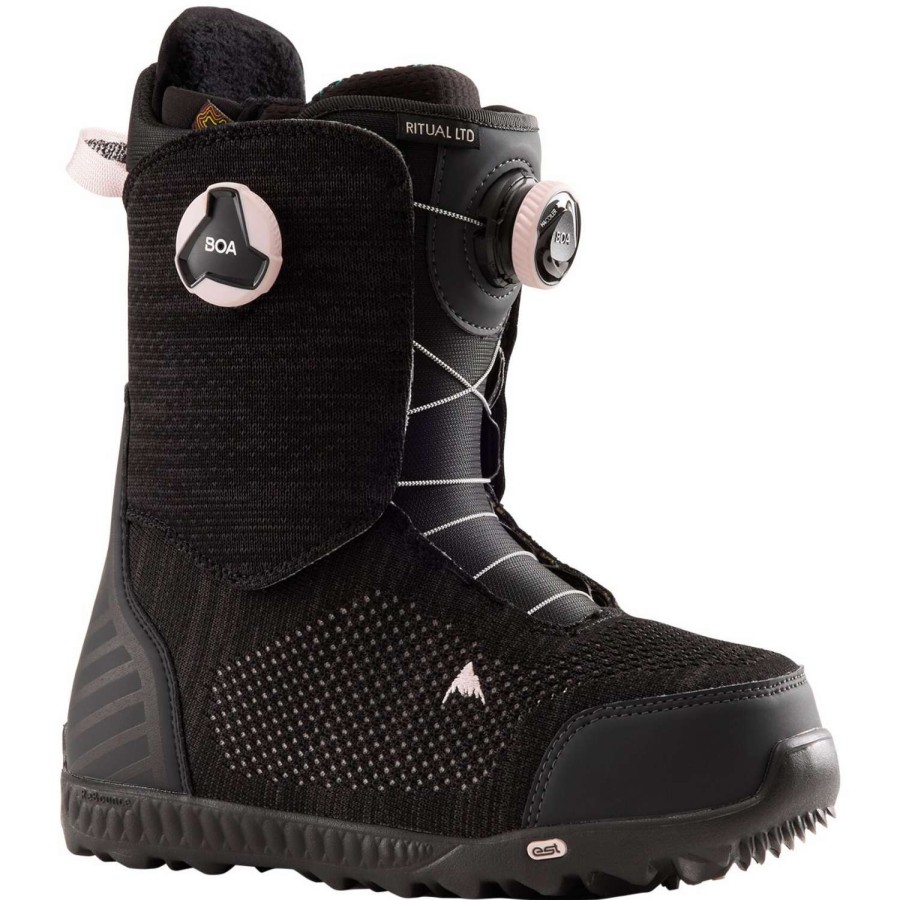 Snowboard * | Burton Ritual Ltd Boa 2022 Women'S Snowboard Boot Trend Model Dark Gray/Pink