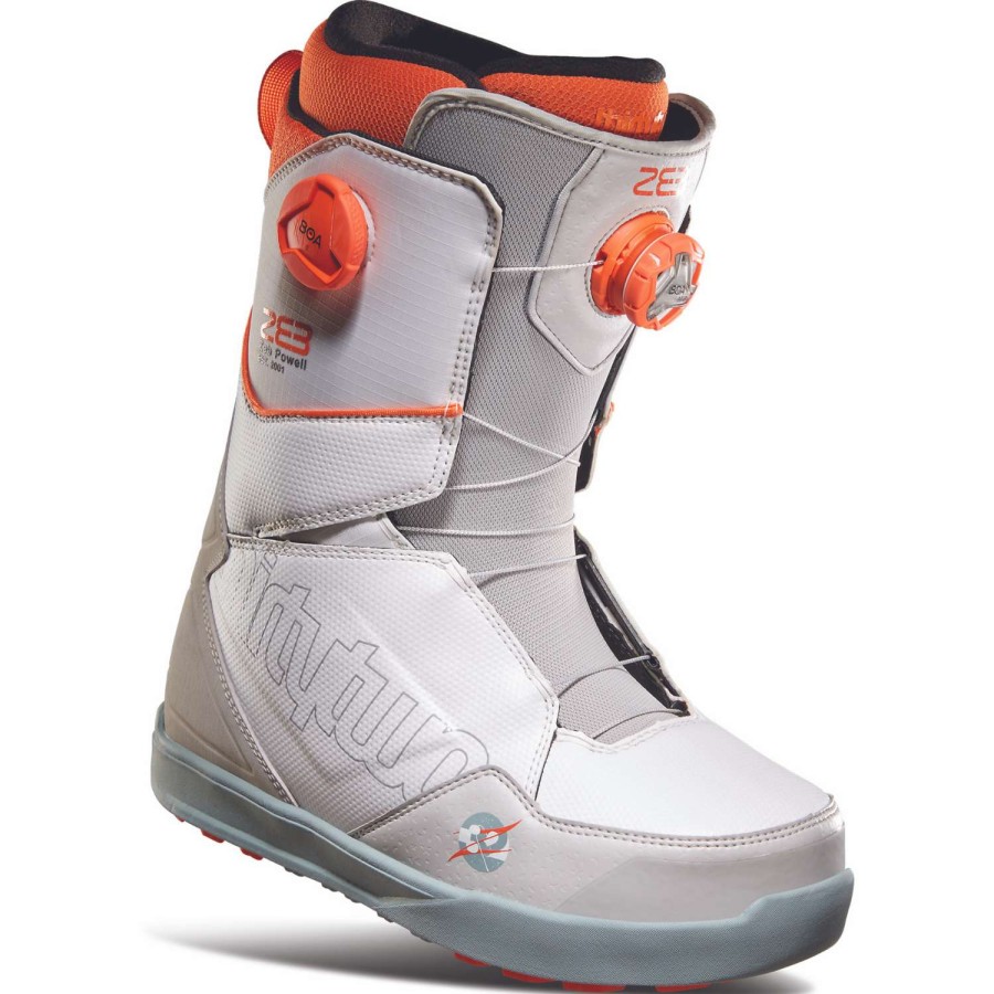 Snow Boots * | Thirtytwo Lashed Double Boa Powell 2023 Men'S Snowboard Boots Discount Grey/White/Orange