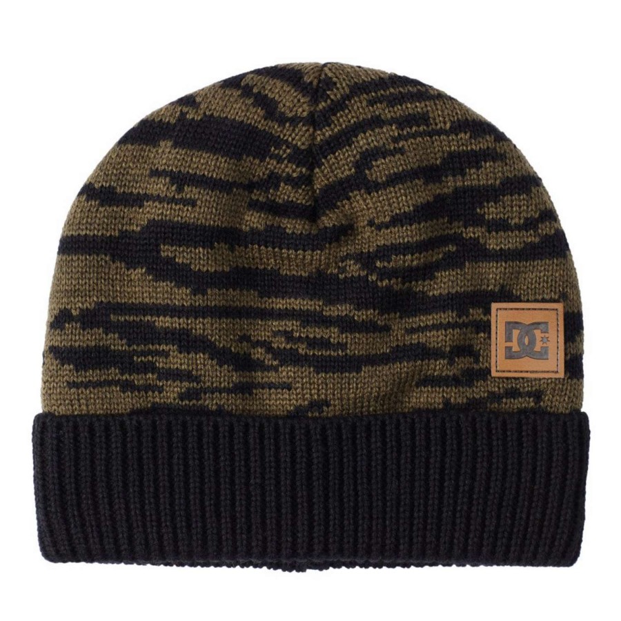 Snow * | Dc Motif Beanie Women'S 100% Guarantee Zebra Olive Night (Xkgc)