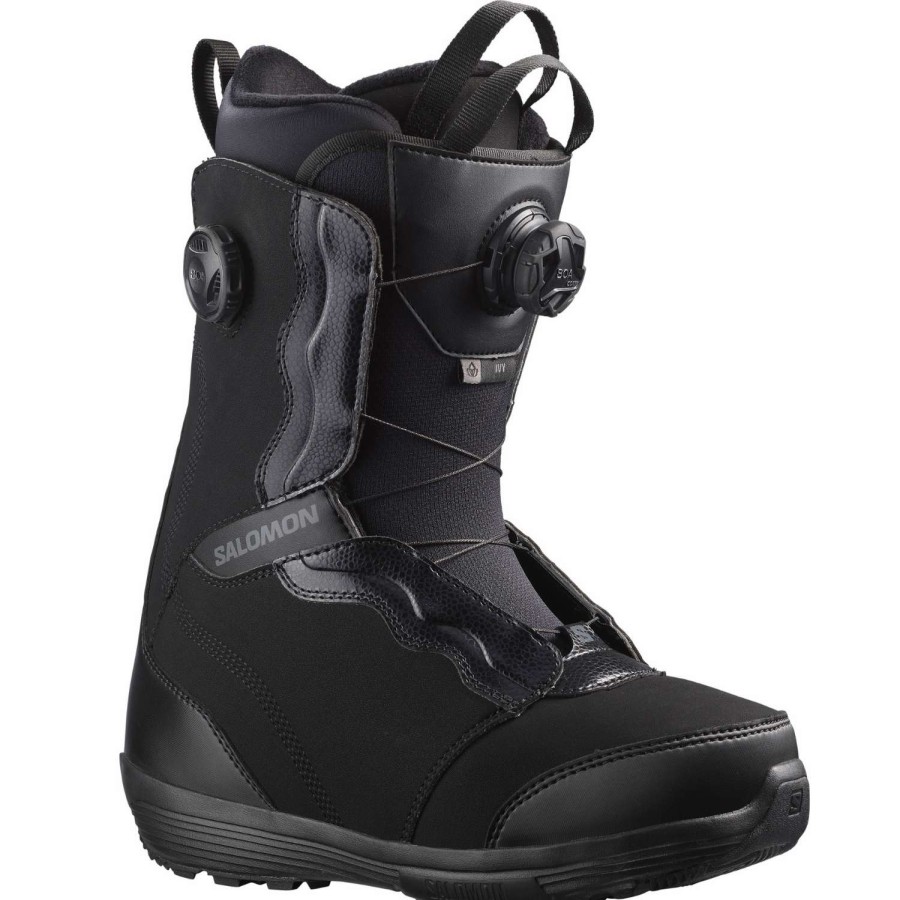 Snow Boots * | Salomon Ivy Boa Str8Jkt Boa 2023 Women'S Snowboard Boots Excellent Black/Black/C