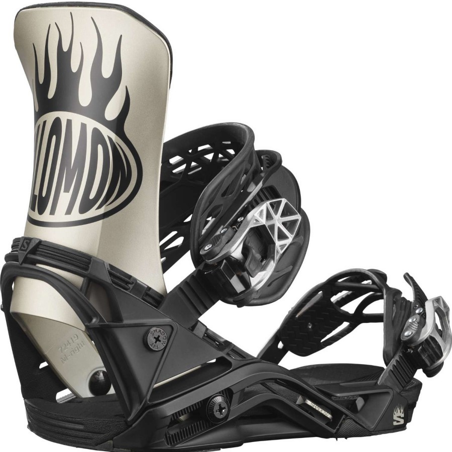 Snow * | Salomon District Pro Team 2023 Men'S Snowboard Bindings Fascinating Model Metallic Gold