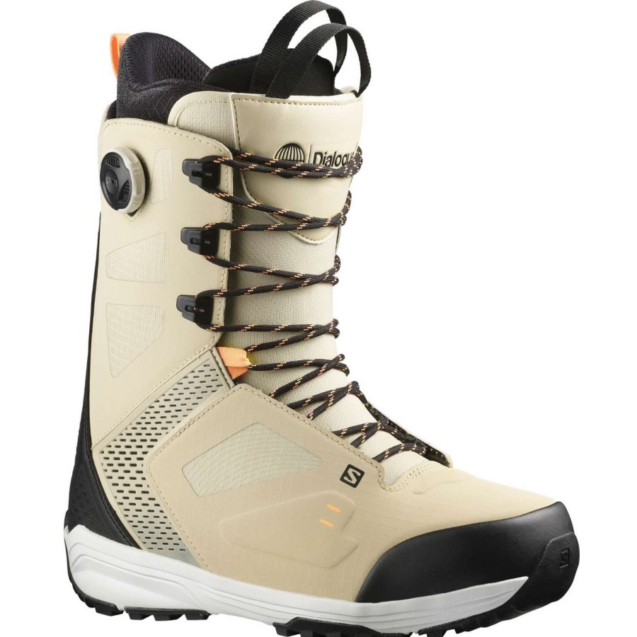 Snow Boots * | Salomon Dialogue Lace Str8Jkt Boa 2023 Men'S Snowboard Boots New Arrivals Fog/Black