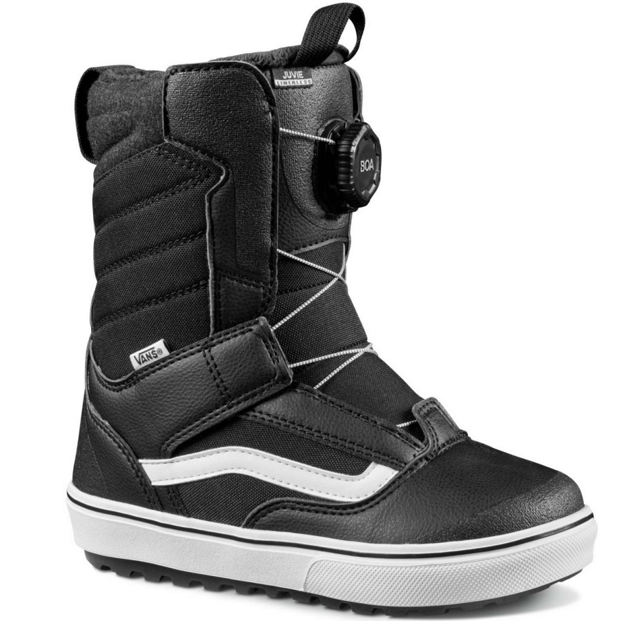 Snow Boots * | Vans Juvie Linerless 2023 Youth Snowboard Boots Cheaper Black/White