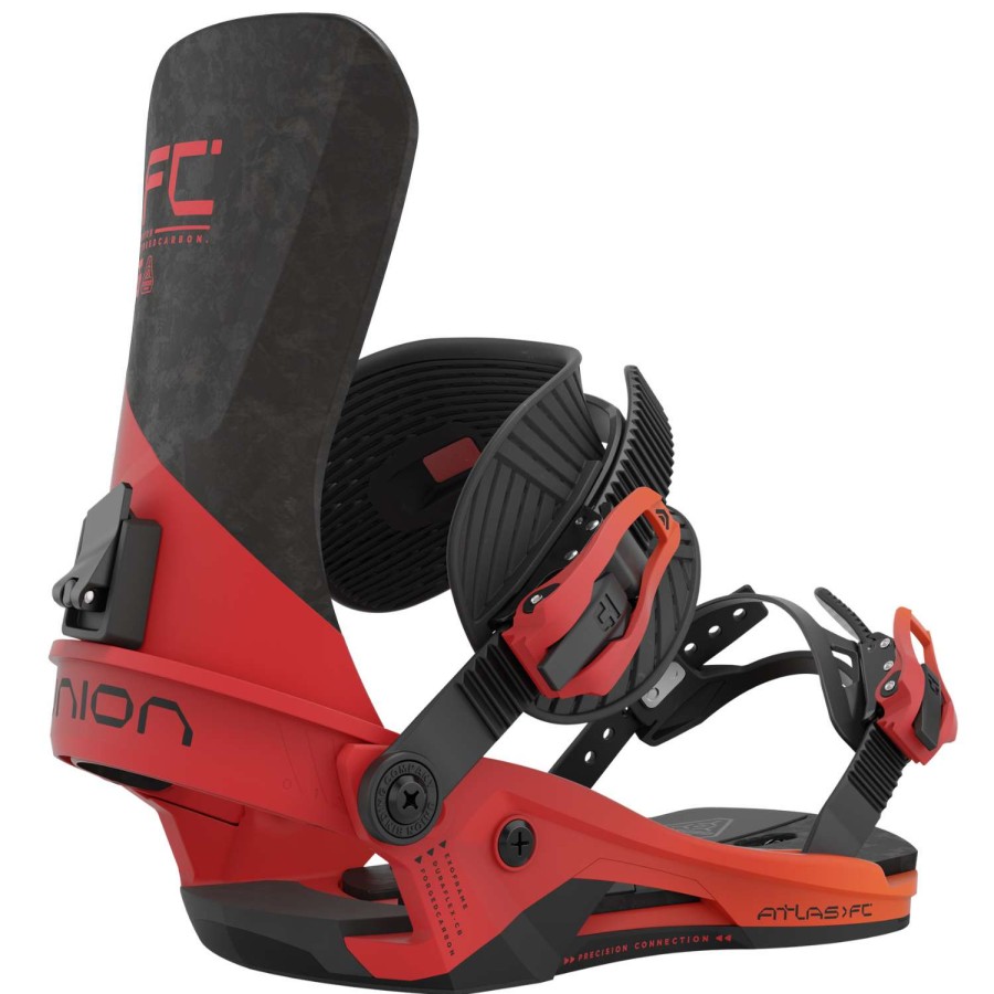 Snow * | Union Atlas Fc 2023 Men'S Snowboard Bindings Fire Sale Lava Orange